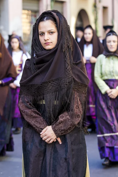 Girl in traditional costume of Sardinia — Stock Photo, Image