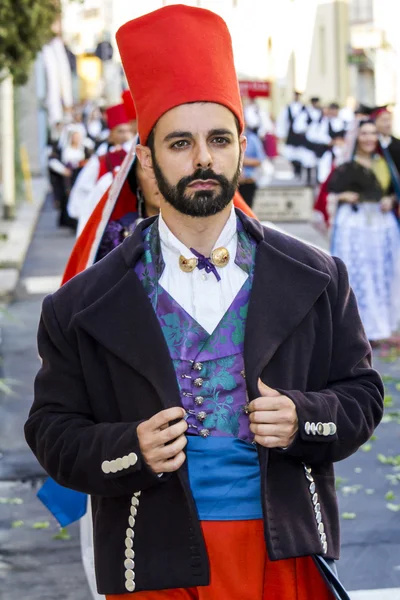 Portrait in Sardinian costumes — Stock Photo, Image