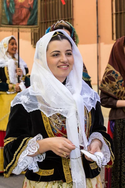 Cagliari Italia Mayo 2017 361 Procesión Religiosa Sant Efisio Retrato —  Fotos de Stock