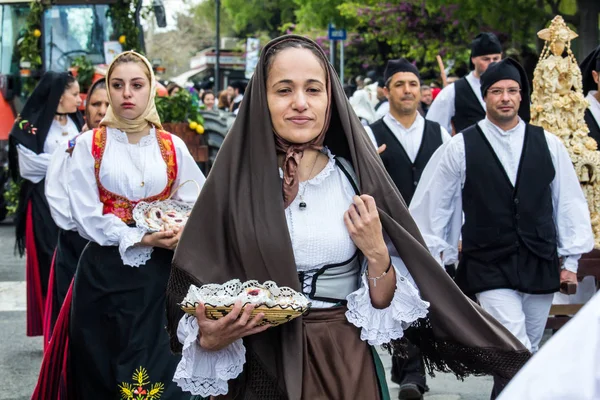 Muravera Itálie Dubna 2017 Citrus Festival Přehlídka Sant Isidori Kulturní — Stock fotografie