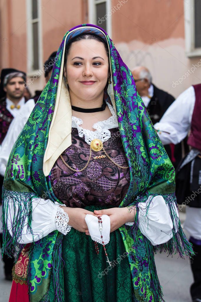 CAGLIARI, ITALIA 1 DE MAYO DE 2017 361 Procesión religiosa de Sant