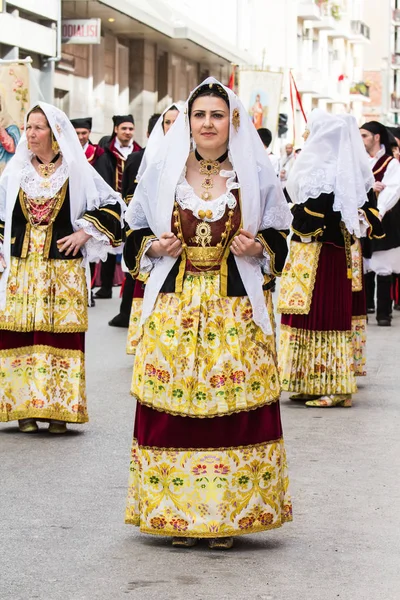 Cagliari Italia Mayo 2014 358 Procesión Religiosa Sant Efisio Desfile —  Fotos de Stock