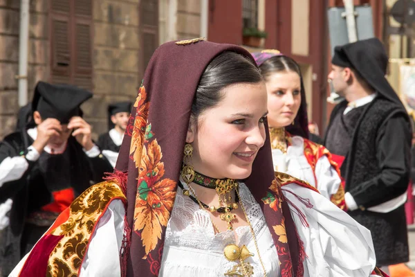 Cagliari Itália Maio 2013 357 Procissão Religiosa Sant Efisio Retrato — Fotografia de Stock