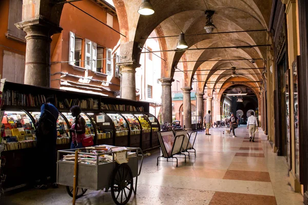 Bologna Italy July 2017 Arcades Historic Center Emilia Romagna — Stock Photo, Image
