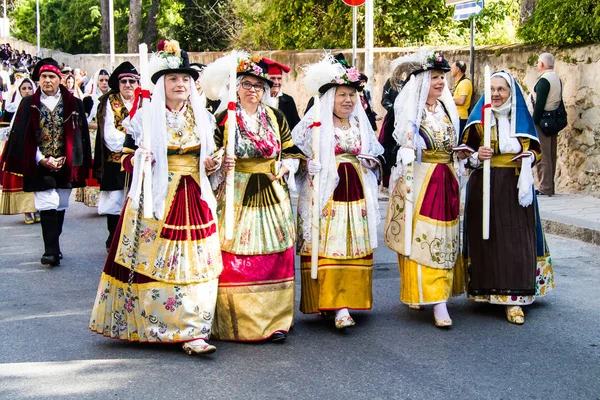 Cagliari Italia Mayo 2015 359 Procesión Religiosa Sant Efisio Desfile —  Fotos de Stock