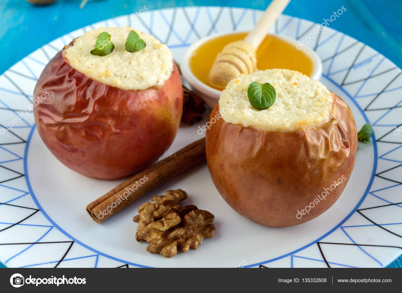 Baked apples with honey and cottage cheese - the original highlight of any table 1 Baked apples with honey and cottage cheese - the original highlight of any table 83