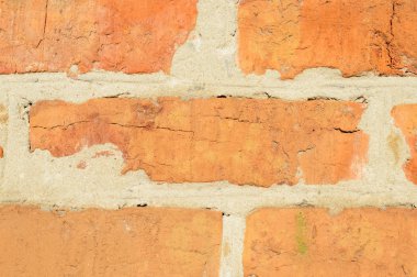 Eski tuğla duvar. Antika arka plan. Yakın çekim.