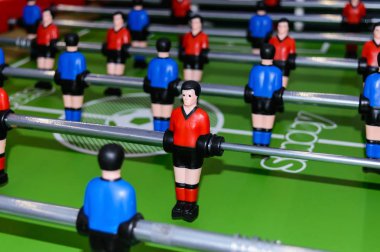 Rakamları - futbol ile masa oyunu. Yakın çekim.