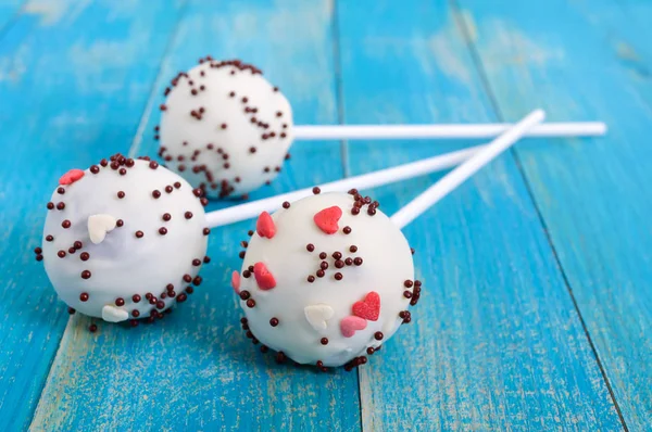 Semester Fester Cake Pops Kex Kakor Vit Choklad Glasyr Ljus — Stockfoto