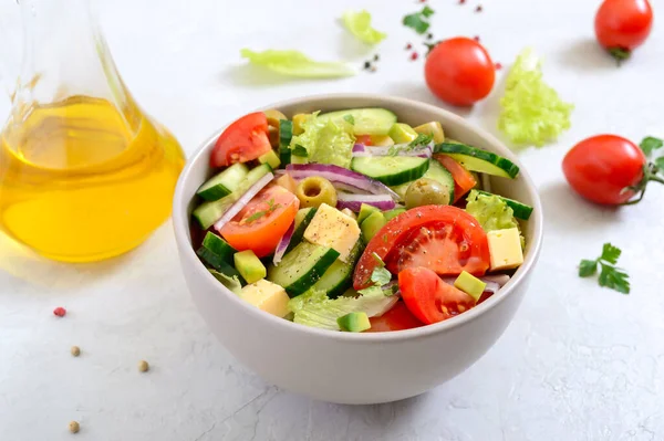 新鮮なビタミン野菜サラダ ベジタリアン料理 — ストック写真