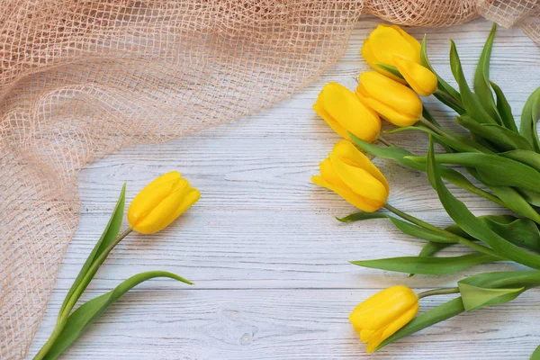 Festliche Frühlingskomposition. flache Lage — Stockfoto