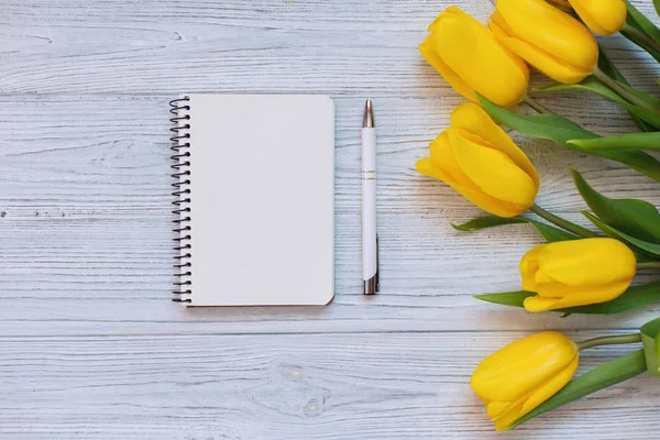 Composición festiva de primavera. Puesta plana — Foto de Stock