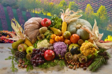 frutta e verdura di stagione autunnale