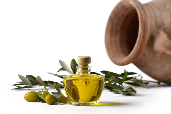 Olio extravergin och oliver — Stockfoto