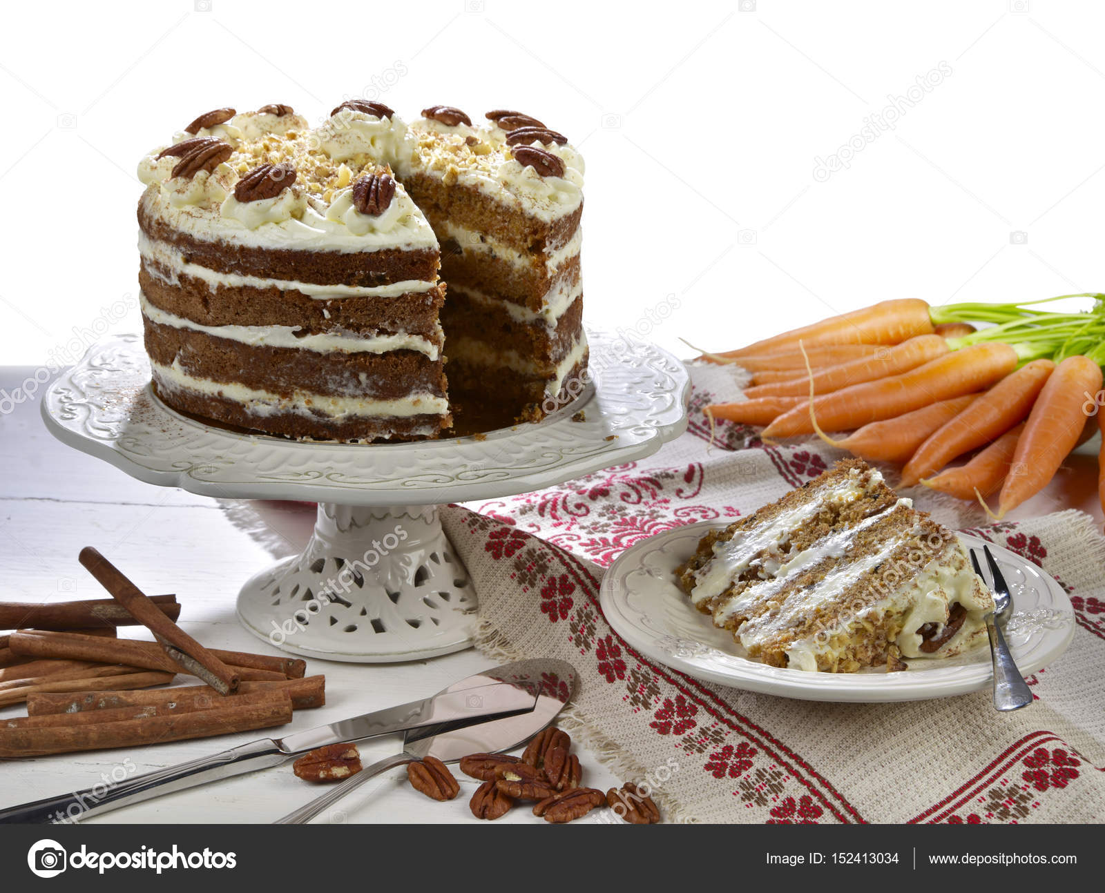 Decorated Carrot Cake Stock Photo C Barbajones 152413034