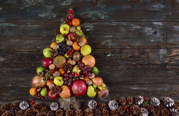 Albero di Natale di frutta — Stock fotografie
