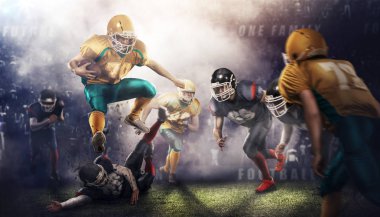 3d spor arena acımasız futbol eylem. Olgun oyuncu topu ile