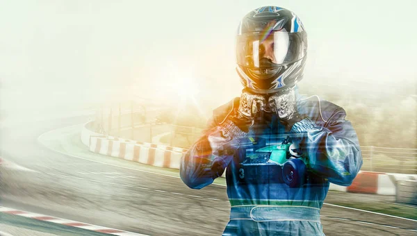 Bitiş çizgisine racer geçiş kart