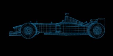 Araba 3d render yarış