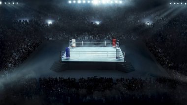 Boks arena Stadyumu ışık ile