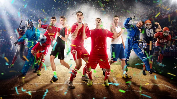 oyuncular farklı spor Beyzbol Stadyumu 3d render