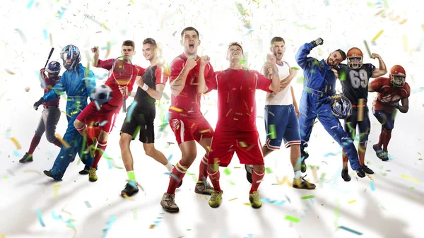 oyuncular farklı spor üzerine beyaz izole