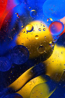 Arka plan, daireler, baloncuklar farklı renkler ve şekiller.