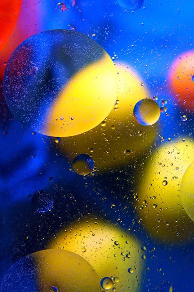 Fondo Círculos Burbujas Diferentes Colores Formas — Foto de Stock