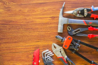 Arka plan. Ahşap arka plan üzerinde araçları Anahtar Kilit Hizmetleri