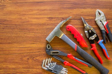 Arka plan. Ahşap arka plan üzerinde araçları Anahtar Kilit Hizmetleri