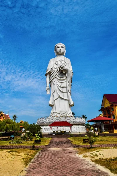 Velká Stojící Buddhy Wat Phothikyan Phutthaktham Bachok Kelantan Malajsie Snímek — Stock fotografie