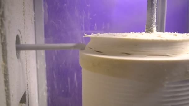 Making a plaster cast with the help of Carver-Robot — Stock Video