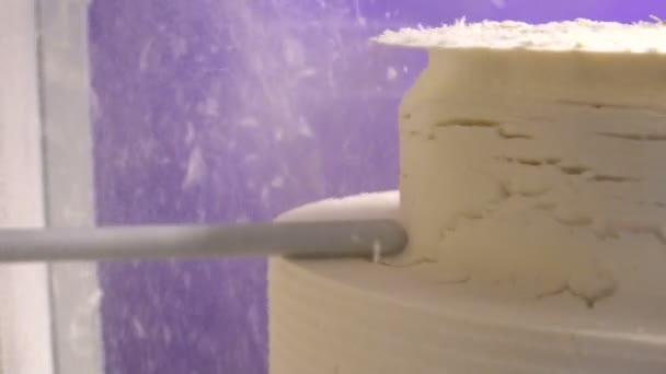 Fare un calco in gesso con l'aiuto di Carver-Robot — Video Stock