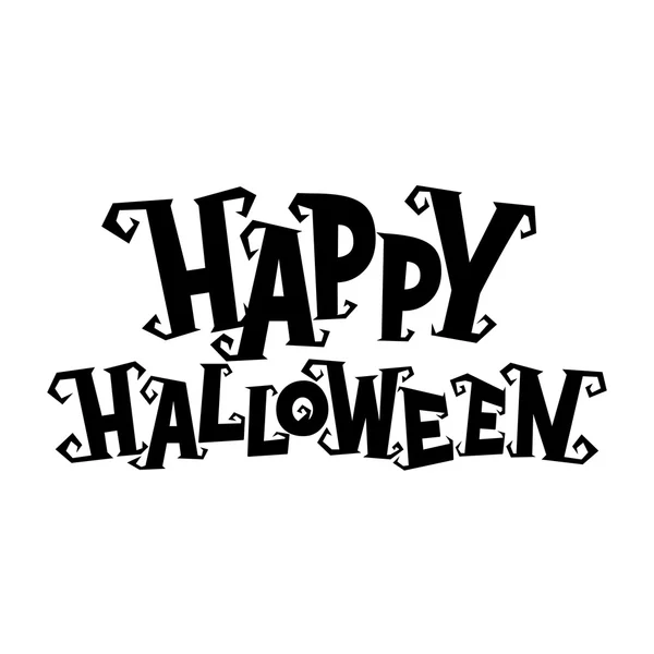 Inscripción en el fondo blanco Feliz Halloween — Vector de stock