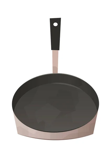 Frying Pan Isolated Kitchen Utensils Cooking Food Vector — Stock Vector