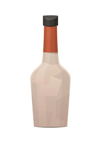 Стеклянная Бутылка Ликера Векторе Белого Фона — стоковый вектор