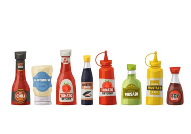 Soya Wasabi Hardal Ketçapı Sıcak Chili Mayonez Soya İstiridye Sosu
