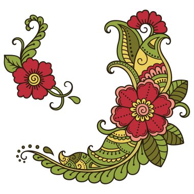 Canlı renkli çiçek desenli. Çiçek dekorasyon için yapılmış süs eşyaları.