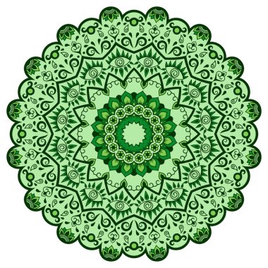 Vektör renk mandala. Mehndi stili.