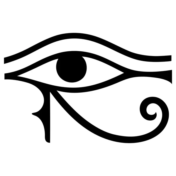 Das antike Symbol Auge des Horus. ägyptisches Mondzeichen - linkes Auge des Horus. mächtige Pharaonen Amulett. — Stockvektor