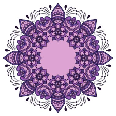 Renk dairesel desen - Mandala. Oryantal tarzı dekorasyon.