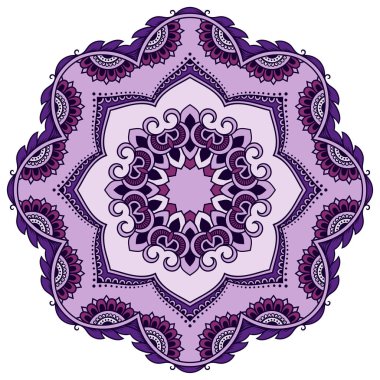 Renk dairesel desen - Mandala. Oryantal tarzı dekorasyon.