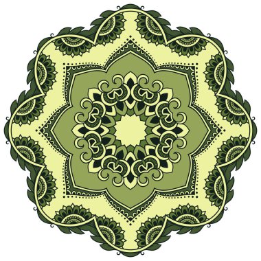 Renk dairesel desen - Mandala. Oryantal tarzı dekorasyon.