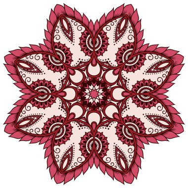 Renk dairesel desen - Mandala. Oryantal tarzı dekorasyon.