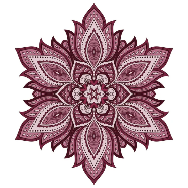 Patrón circular de color Mandala. La decoración en estilo oriental . — Archivo Imágenes Vectoriales