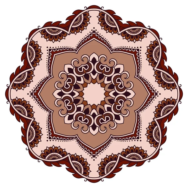 Padrão circular de cor - Mandala. A decoração em estilo oriental . — Vetor de Stock