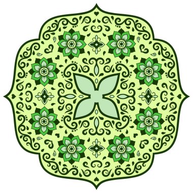 Vektör renk mandala. Mehndi stili.