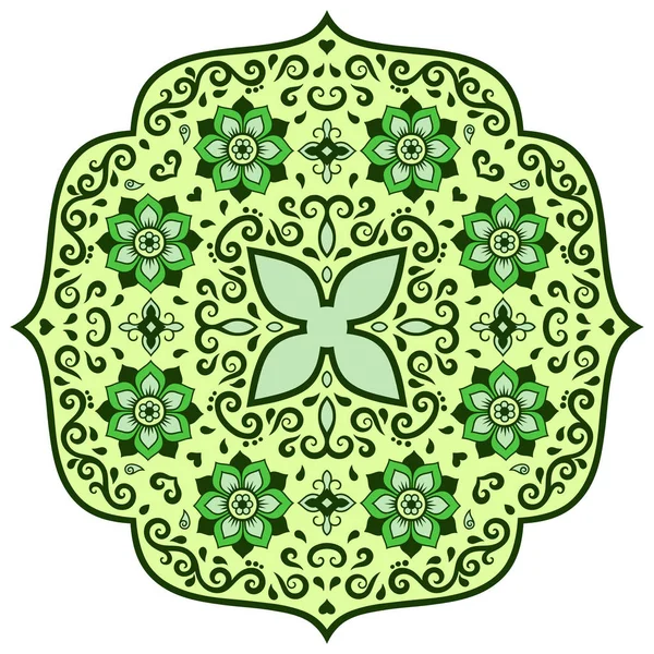 Vektör renk mandala. Mehndi stili.