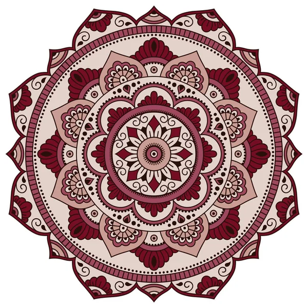 Mandala de color vectorial. Estilo Mehndi . — Archivo Imágenes Vectoriales