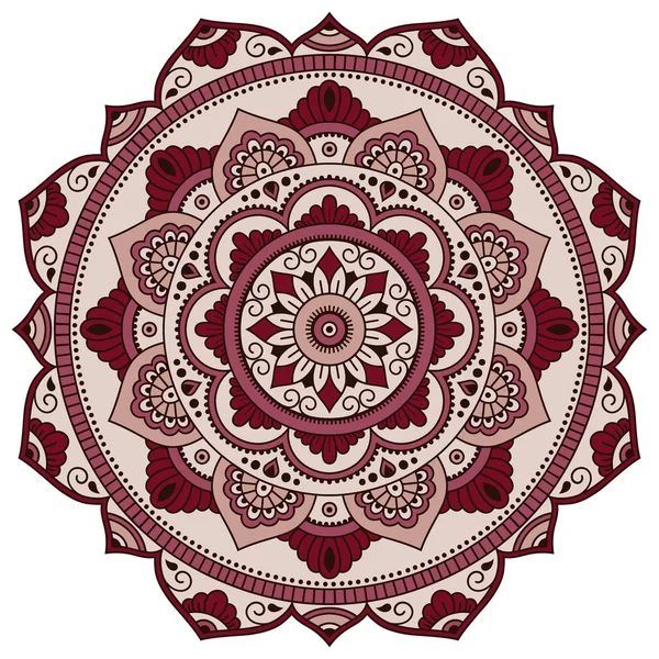 Vektör renk mandala. Mehndi stili.